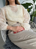 Transparentes Shirt beige